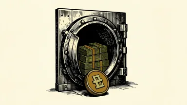 Citigroup's credit loss provision is shown as a vault door ajar with cash and a single coin.
