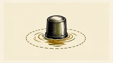 Ocean Power Technologies' PowerBuoy Mini floats on water with a dashed evaluation track around it.
