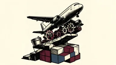 The Dow Jones Industrial Average rising on gains from Microsoft and Boeing: a commercial jet and software tiles lift a platform of industrial components.