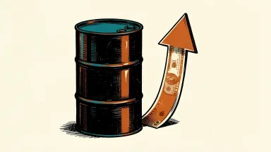 The Nasdaq 100 falls as an oil barrel and a rising bond arrow illustrate inflation-driven losses.