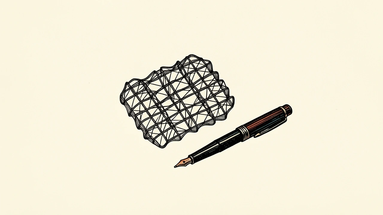Boston Scientific initiated at Equal-Weight: a medical stent rests on a flat surface beside a horizontal analyst's pen.