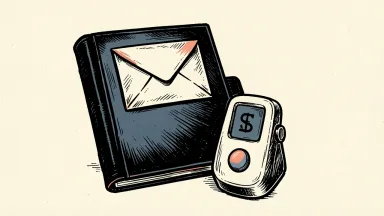 A securities fraud lawsuit is represented by a legal folder and a sealed envelope beside a medical device.