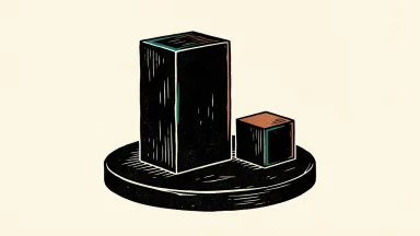 Amphenol price target raised: a black block on a circular base with a smaller block beside it.
