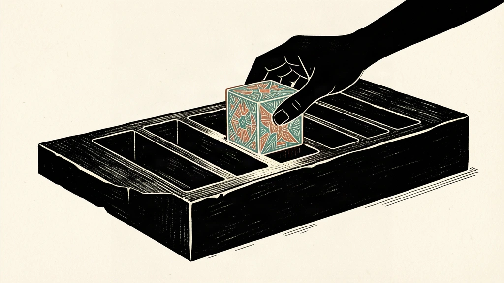 A pair of hands slides a specialized crystalline component into a larger messaging platform slab.