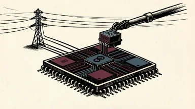 Navitas Semiconductor expands AI power delivery through its Claros acquisition: a voltage regulator component being integrated into a large processor chip.