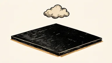 Owens Corning is represented by a roof shingle with a faint storm cloud above, indicating a buying opportunity after a weak storm year.