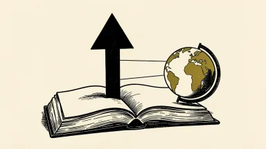 RBA assistant governor Kent's neutral rate outlook is shown as an upward arrow rising from an open book beside a globe.
