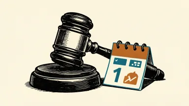 NeuroSense secures a Nasdaq hearing date, depicted by a gavel and a calendar.