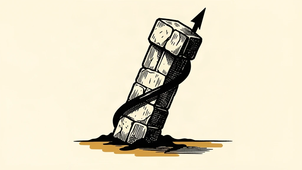 An editorial illustration showing a stone pillar being hoisted upward by a thick black line, representing the Fed's rising long-run rate forecast.