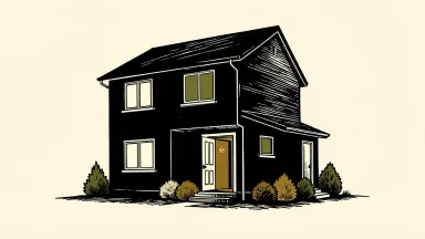 KB Home opens Camellia Glen townhome community, depicted as a single townhome with an open door and shrubs.