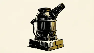 Rentokil Initial upgraded to Buy: a pest control sprayer tank stands elevated on a stone pedestal.