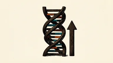 Twist Bioscience DNA helix with an upward arrow beside it.