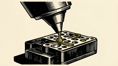 H.B. Fuller adds medical-technology expertise to its board: an industrial adhesive nozzle applies a precise seal to a medical device component.