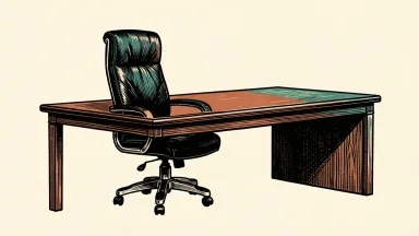 Bausch + Lomb boardroom scene with an empty chair at the head of the table.