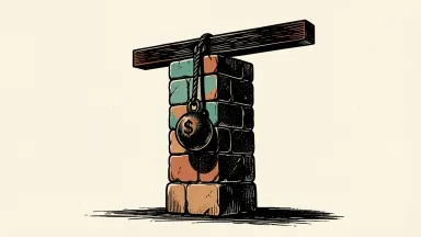Ally Financial price target lowered by RBC Capital: a heavy weight on a beam slightly depresses a solid stone pillar.