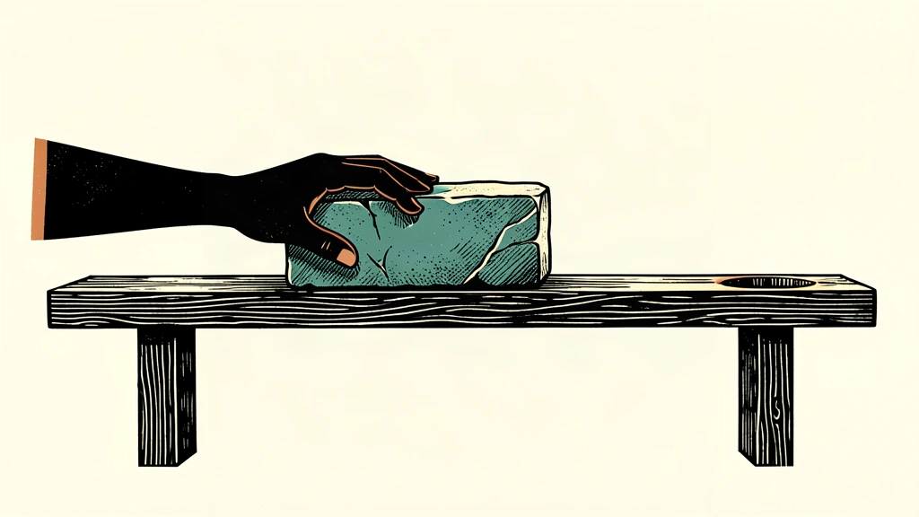 A conceptual illustration of a stone block being slid forward along a wooden beam to represent an earlier interest rate hike forecast.
