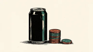 PepsiCo beats earnings estimates but misses growth outlook, shown as a soda can with a slipping coin.