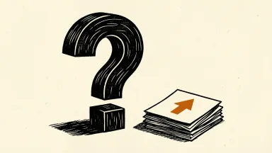 Indonesia Stock Exchange seeks MSCI clarification; a wooden question mark beside papers with an arrow.
