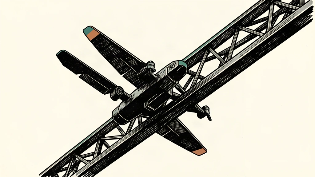 An editorial illustration of a modern military drone positioned on an upward-sloping launch rail, symbolizing growth and market potential in the defense sector.
