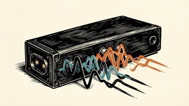Keysight Technologies ($KEYS) dual-channel signal generator: two parallel rhythmic waveforms emerge from a sleek electronic chassis.