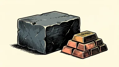 Goldman Sachs's third-quarter global core liquid assets are shown as a large stone block beside a stack of gold bars.