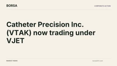 BORSA news cover: Catheter Precision Inc. (VTAK) now trading under VJET