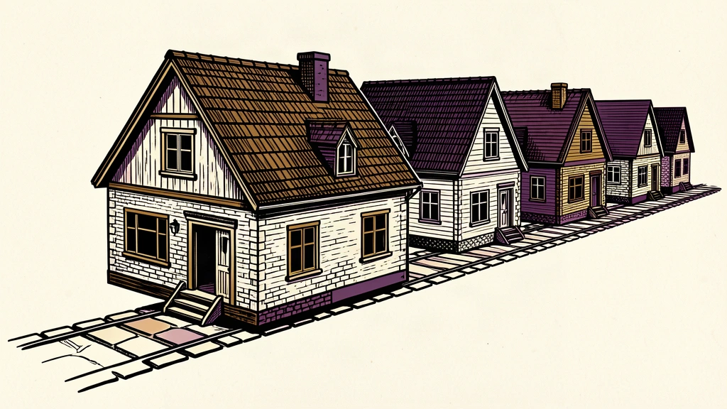 A single-family house slides forward on a track, pulling ahead of a line of identical houses to represent sales exceeding the consensus rate.