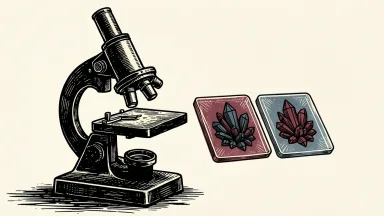 AstraZeneca to present survival data from four Phase III trials: a microscope focuses on four distinct glass slides containing intricate crystalline structures.