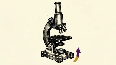 10x Genomics price target raised: a microscope with an upward arrow beside it.