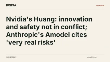 BORSA news cover: Nvidia's Huang: innovation and safety not in conflict; Anthropic's Amodei cites 'very real risks'