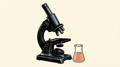 Immunome coverage initiated with Outperform rating, depicted by a microscope and a beaker.