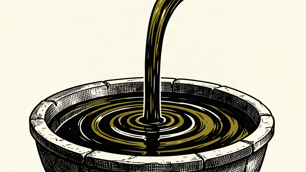 An editorial illustration showing a steady stream of liquid being poured into a large stone basin, representing a liquidity injection.