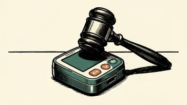 Beta Bionics faces a securities fraud lawsuit over iLet safety: a legal gavel rests on a small medical insulin pump.