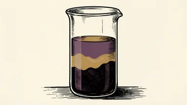 Neogen stock under pressure as growth quality is questioned: a laboratory beaker with rising liquid but a layer of dark sediment at the bottom.