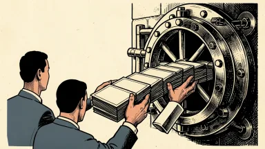 PNC Financial Services Group redeeming Series S preferred stock: a stack of stock certificates being retrieved from an open bank vault.