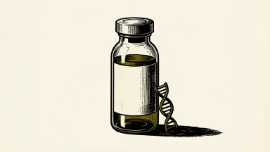 Eli Lilly reports a stake in TRex Bio, depicted by a pharmaceutical vial beside a DNA helix.