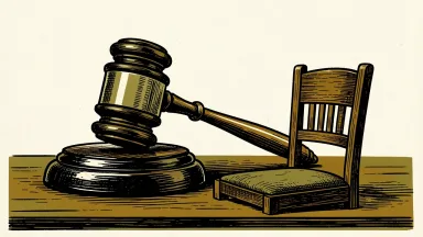 Wise Group chair transition depicted by a gavel and an empty chair.