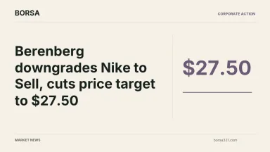 BORSA news cover: Berenberg downgrades Nike to Sell, cuts price target to $27.50
