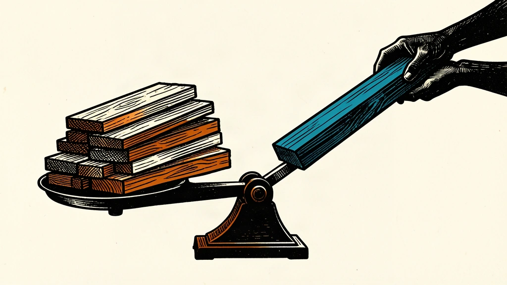 A conceptual editorial illustration showing a scale favoring a large stack of short planks over a single long beam being removed, representing the shift from long-term to short-term flows.