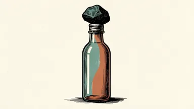 PepsiCo stock rating downgraded to Hold: a heavy stone rests on top of a glass soda bottle, representing the downward pressure of the rating change.
