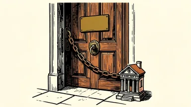 NatWest is removed as primary dealer; a chained door with a bank icon on the step.