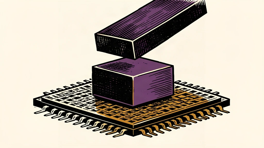 An editorial illustration showing a computer processor chip being weighed down by a growing stack of heavy blocks, representing a price increase.