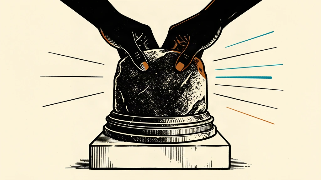 An editorial illustration showing a heavy stone seal being held firmly in place behind a protective barrier that deflects incoming signals.