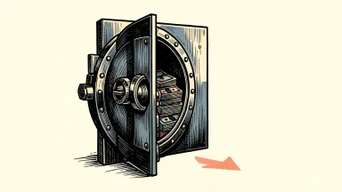 Citigroup's efficiency ratio target is shown as a bank vault door with a reduction arrow.