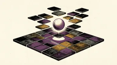 A central geometric tile expands into a series of floating tiles connected to a glowing focal point, symbolizing the rollout of a new digital assistant feature.