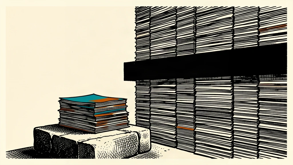 An editorial illustration showing a small stack of documents on a pedestal while a much larger pile is blocked by a heavy barrier, symbolizing selective government borrowing.
