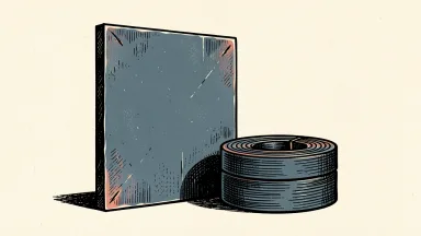 Cleveland-Cliffs' quarterly earnings are represented by a steel slab with a stack of coils beside it.