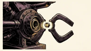 Infleqtion and Honeywell quantum sensor miniaturization: a tiny optical cavity held by calipers in front of a large, dark sensor assembly.