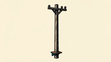Exelon is represented by a utility pole with a small bracket being attached to its base.