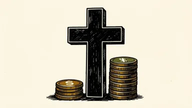 UnitedHealth earnings beat depicted by a medical cross and a stack of coins.